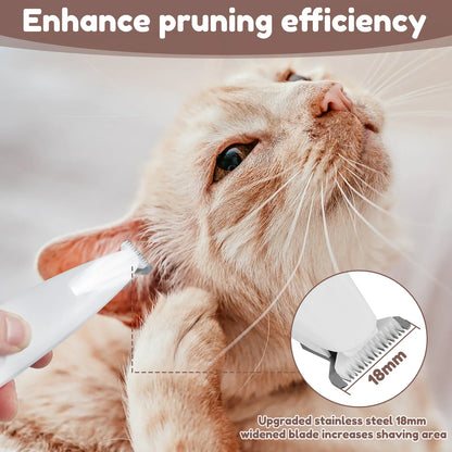 New Dog Paw Trimmer with LED Light Fully Waterproof Pet Hair Trimmer with LED Display Dog Clippers for Grooming 18mm Widen Blade - Friends & Co.